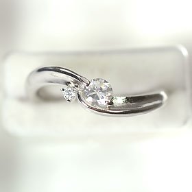 【婚約指輪】プラチナ・ダイヤモンド0.2ct（H・SI・GOOD・鑑定書付）　エンゲージリング