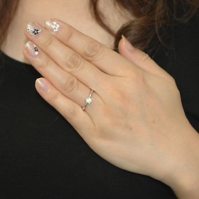 婚約指輪】K18WG・ダイヤモンド0.3ct（H・SI・GOOD・鑑定書付