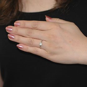 【婚約指輪】プラチナ・ダイヤモンド0.3ct（F・VVS・3EX・H&C・鑑定書付）　エンゲージリング
