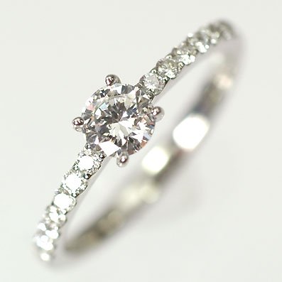 【婚約指輪】プラチナ・ダイヤモンド0.3ct（F・VVS・3EX・H&C・鑑定書付）　エンゲージリング