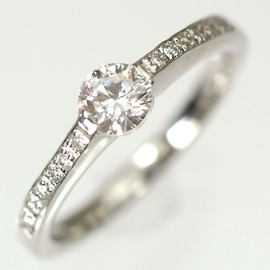 【婚約指輪】プラチナ・ダイヤモンド0.3ct（F・VS・3EX・H&C・鑑定書付）　エンゲージリング