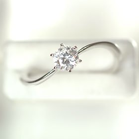 【婚約指輪】プラチナ・ダイヤモンド0.3ct（F・VVS・3EX・H&C・鑑定書付）　エンゲージリング