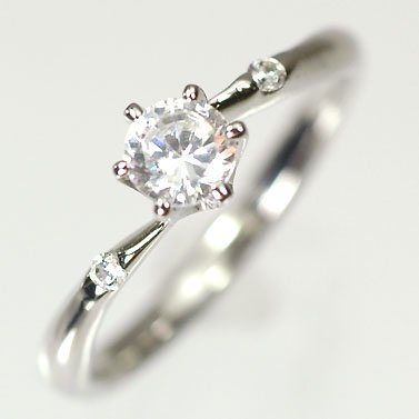 【婚約指輪】プラチナ・ダイヤモンド0.3ct（F・VS・3EX・H&C・鑑定書付）　エンゲージリング