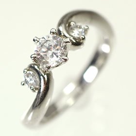 【婚約指輪】プラチナ・ダイヤモンド0.3ct（F・VS・3EX・H&C・鑑定書付）　エンゲージリング