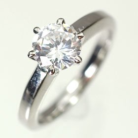 【婚約指輪】プラチナ・ダイヤモンド1.0ct（H・SI・GOOD・鑑定書付）　エンゲージリング