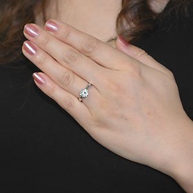 【婚約指輪】プラチナ・ダイヤモンド1.0ct（H・SI・GOOD・鑑定書付）　エンゲージリング