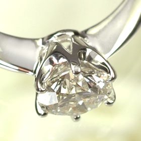 【婚約指輪】プラチナ・ダイヤモンド1.0ct（H・SI・GOOD・鑑定書付）　エンゲージリング