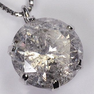 プラチナ・ダイヤモンド1.136ct（鑑別書付）　スタッドペンダント（ネックレス）