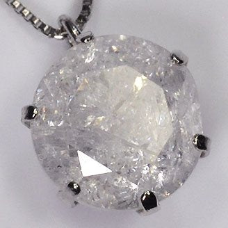 プラチナ・ダイヤモンド1.353ct（鑑別書付）　スタッドペンダント（ネックレス）