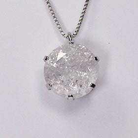 プラチナ・ダイヤモンド1.353ct（鑑別書付）　スタッドペンダント（ネックレス）