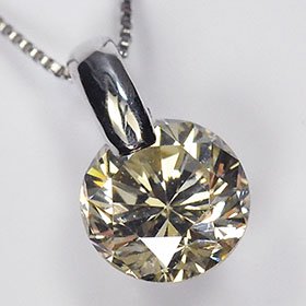 プラチナ・ダイヤモンド0.656ct（L・SI2・鑑定書付）　一点留めペンダント（ネックレス）