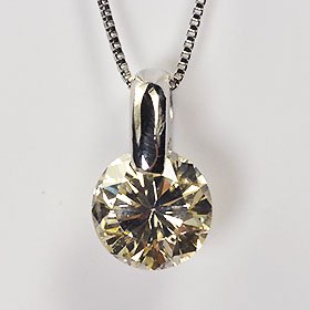 プラチナ・ダイヤモンド0.656ct（L・SI2・鑑定書付）　一点留めペンダント（ネックレス）