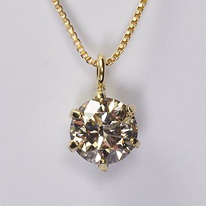 K18・ダイヤモンド0.3ct（SIクラス・鑑別書カード付） ダイヤモンド ネックレス 一粒 イエローゴールド