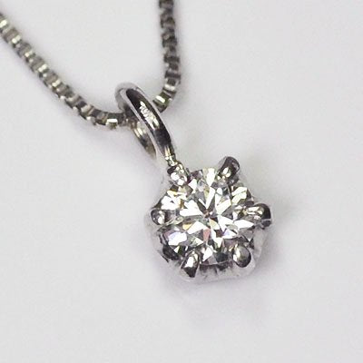 期間限定セール！７４％OFF！ プラチナ・ダイヤモンド0.05ct（VSクラス・H&C・鑑別書カード付） ダイヤモンド ネックレス 一粒 ハート＆キューピッド