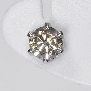 プラチナ ダイヤモンド ピアス 0.5ct（SIクラス・鑑別書付） スタッドピアス ハート＆キューピッド 一粒ピアス