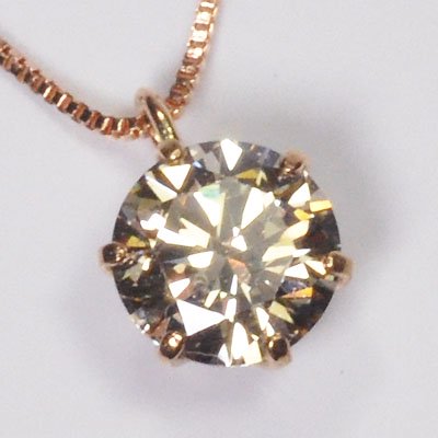 数量限定！７６％OFF！ K18PG（ピンクゴールド）・ダイヤモンド0.4ct（SIクラス・鑑別書カード付） スタッドペンダント（ネックレス）