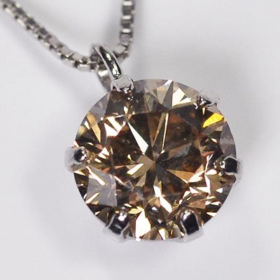 プラチナ・ダイヤモンド0.903ct（FB・SI2・鑑定書付） スタッドペンダント（ネックレス）