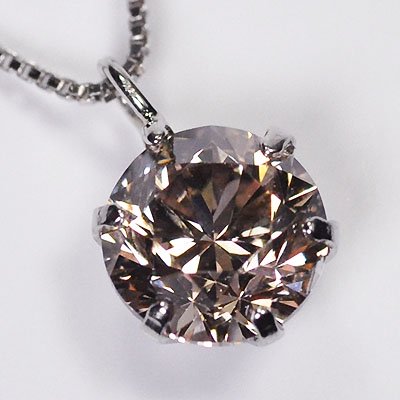 プラチナ・ダイヤモンド0.902ct（LB・SI2・鑑定書付） スタッドペンダント（ネックレス）