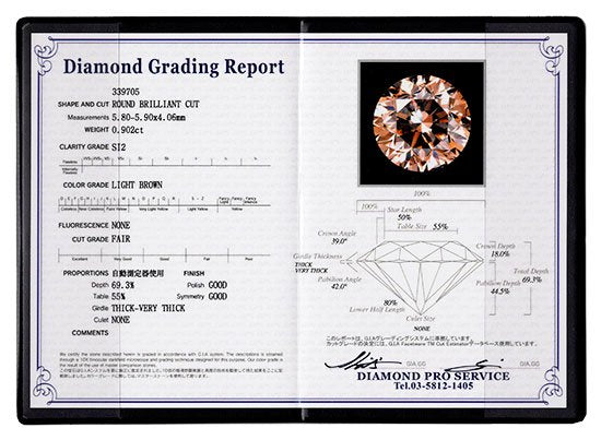 プラチナ・ダイヤモンド0.902ct（LB・SI2・鑑定書付） スタッドペンダント（ネックレス）