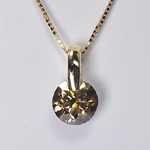 K18・ダイヤモンド0.902ct（FB・SI2・鑑定書付） 一点留めペンダント（ネックレス）