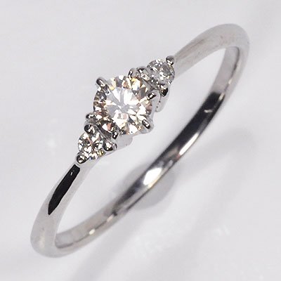 婚約指輪 プラチナ ダイヤモンド0.2ct＋0.05ct（SIクラス・鑑別書カード付） エンゲージ３ストーンリング プロポーズリング