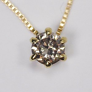 期間限定セール！８０％OFF！ K10YG・ダイヤモンド0.1ct（SIクラス・鑑別書カード付） ダイヤモンド ネックレス 一粒 イエローゴールド