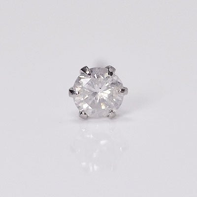 プラチナ・ダイヤモンド0.1ct シングルピアス 片耳用