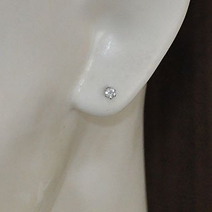 プラチナ・ダイヤモンド0.1ct シングルピアス 片耳用