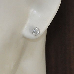 プラチナ・ダイヤモンド1.0ct シングルピアス 片耳用