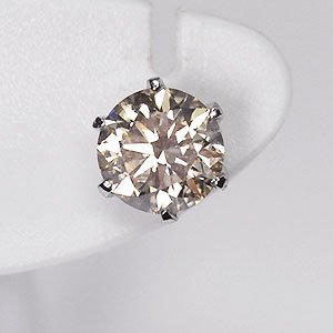 プラチナ・ダイヤモンド0.5ct（SIクラス・鑑別書カード付） シングルピアス 片耳用