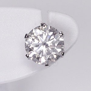 プラチナ・ダイヤモンド1.0ct（HカラーUP・SIクラス・GOOD・鑑定書付） シングルピアス 片耳用