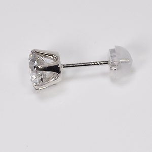 プラチナ・ダイヤモンド1.0ct（HカラーUP・SIクラス・GOOD・鑑定書付） シングルピアス 片耳用