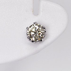 プラチナ・ダイヤモンド0.1ct（VSクラス・H&C・鑑別書カード付） シングルピアス 片耳用