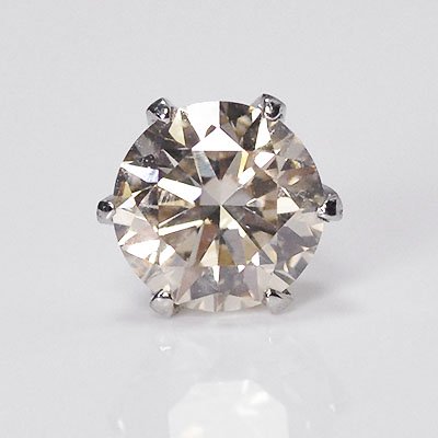 プラチナ・ダイヤモンド0.5ct（VSクラス・H&C・鑑別書カード付） シングルピアス 片耳用