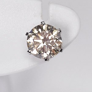 プラチナ・ダイヤモンド0.5ct（VSクラス・H&C・鑑別書カード付） シングルピアス 片耳用