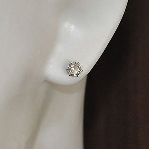 プラチナ・ダイヤモンド0.5ct（VSクラス・H&C・鑑別書カード付） シングルピアス 片耳用