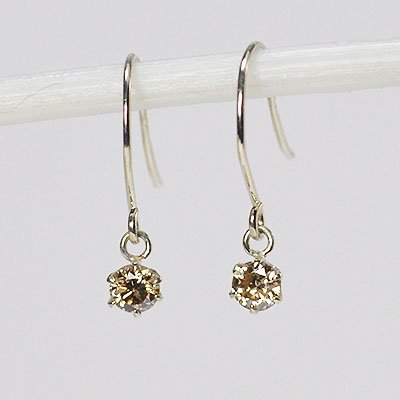 期間限定セール！７５％OFF！天然ダイヤモンド0.2ct×地金が選べる フックピアス ジプシーピアス