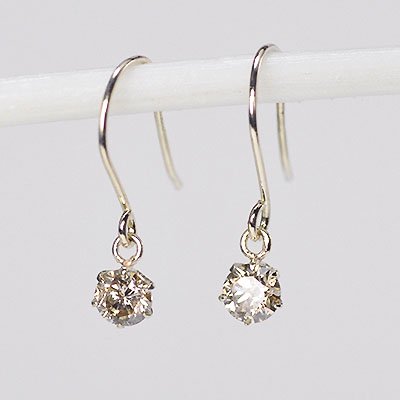 期間限定セール！７３％OFF！天然ダイヤモンド0.3ct×地金が選べる フックピアス ジプシーピアス