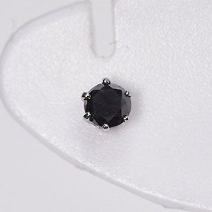 プラチナ・ブラックダイヤモンド0.1ct スタッドピアス