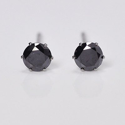 プラチナ・ブラックダイヤモンド0.3ct  スタッドピアス