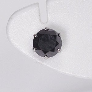 プラチナ・ブラックダイヤモンド0.3ct シングルピアス 片耳用