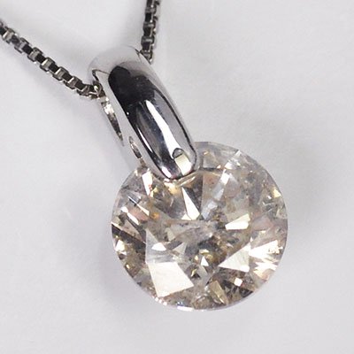 プラチナ・ダイヤモンド1.010ct（I・I1・GOOD・鑑定書付）　一点留めペンダント（ネックレス）