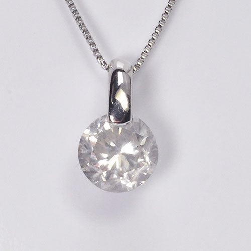 ダイヤモンド プラチナネックレス プラチナ・ダイヤモンド0.656ct（H・SI2・鑑定書付） 一点留め