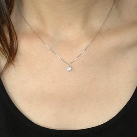 プラチナ・ダイヤモンド0.333ct（L・SI1・GOOD・鑑定書カード付） スタッドペンダント（ネックレス）