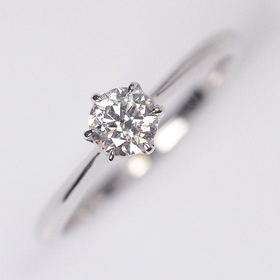 プラチナ ダイヤモンド0.3ct（Hカラー・SIクラス・GOOD・鑑定書カード付）エンゲージリング 婚約指輪 プロポーズリング