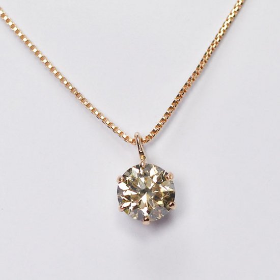 K18PG ダイヤモンド ネックレス 0.3ct（SIクラス・鑑別書カード付） 一