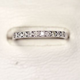 エタニティリング プラチナ ダイヤモンド0.25ct（SIクラス・鑑別書カード付）　エタニティー１０リング スウィートテンダイヤモンド