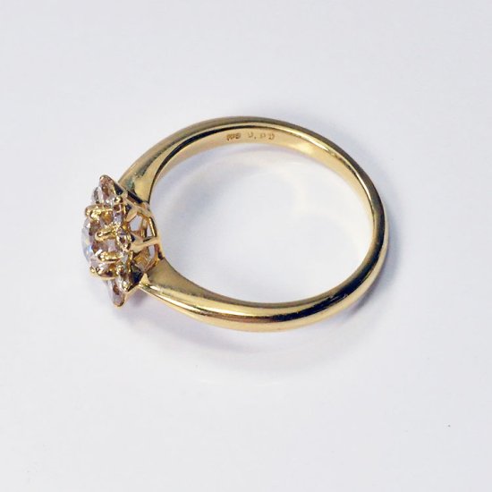 輝き30％アップ！K18・ダイヤモンド0.9ct 9スターリング（指輪