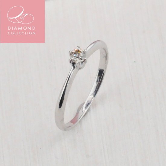 QTダイヤモンドコレクション ダイヤモンド0.1ct 一粒ダイヤリング（指輪） 婚約指輪