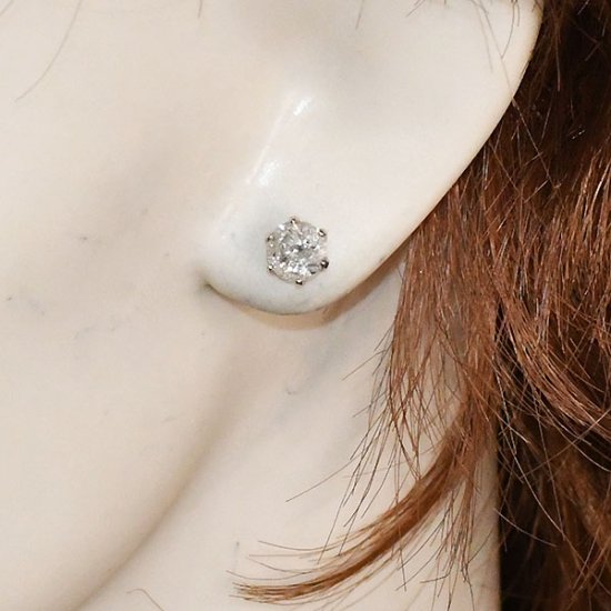 プラチナ・ダイヤモンド1.022ct（G・I2・VG・鑑定書カード付） シングルピアス 片耳用